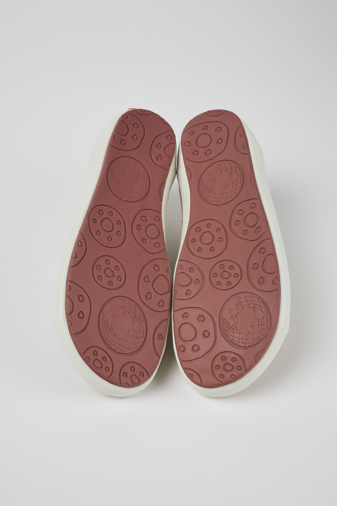 The soles of Peu Rambla Beige Textile Sneaker for Men