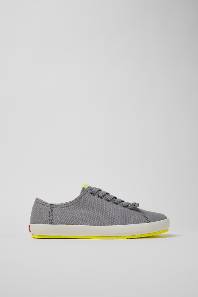 Peu Rambla Sneakers grigie in cotone riciclato da uomo.