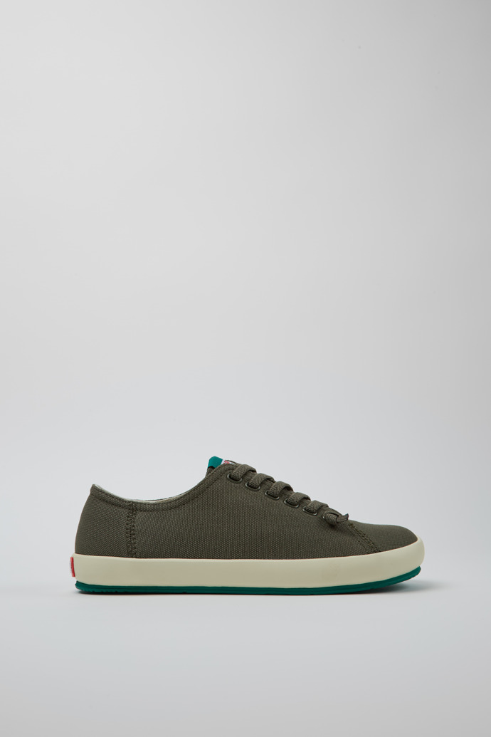 Side view of Peu Rambla Green Recycled Cotton Men's Sneaker.