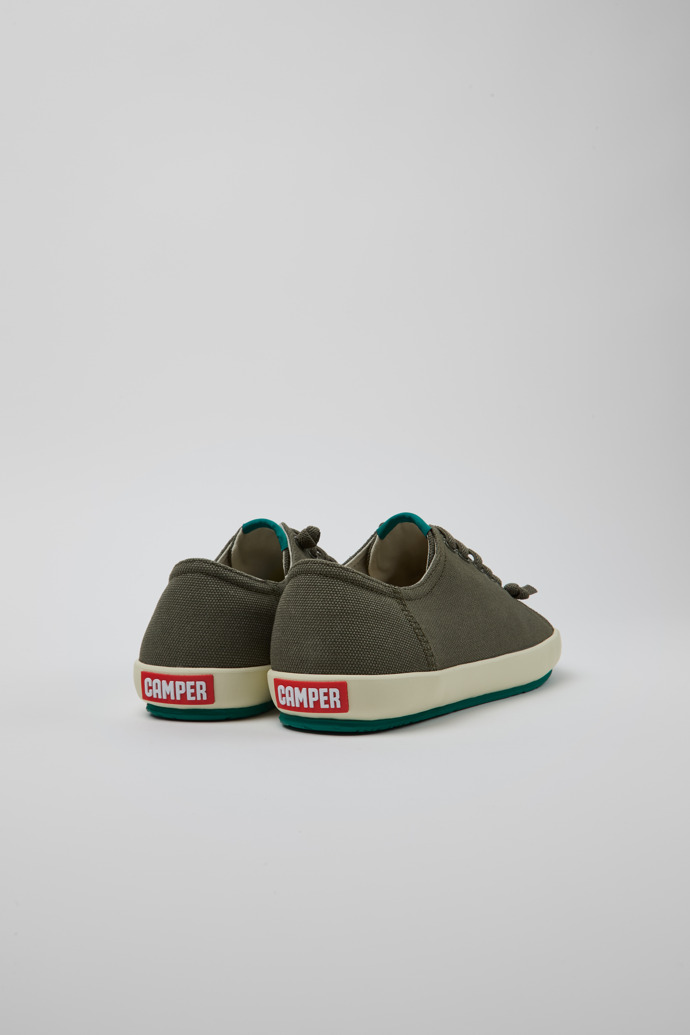 Back view of Peu Rambla Green Recycled Cotton Men's Sneaker.