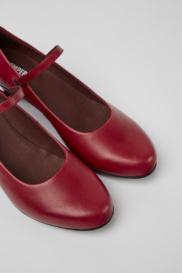Helena Sapatos de salto alto em couro vermelhos para mulher