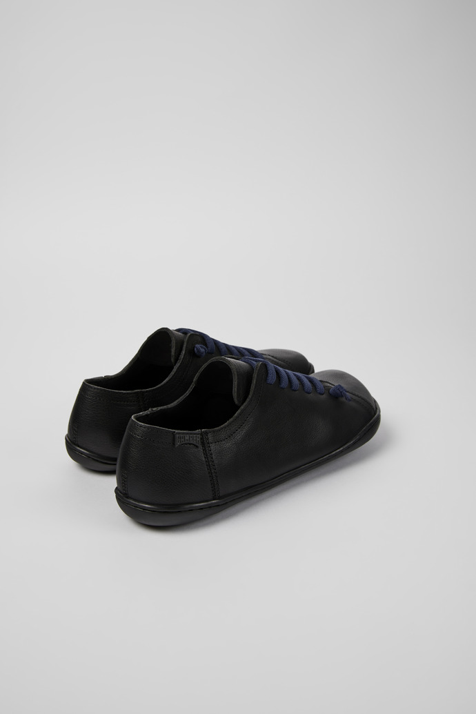 Back view of Peu Black leather shoes for women