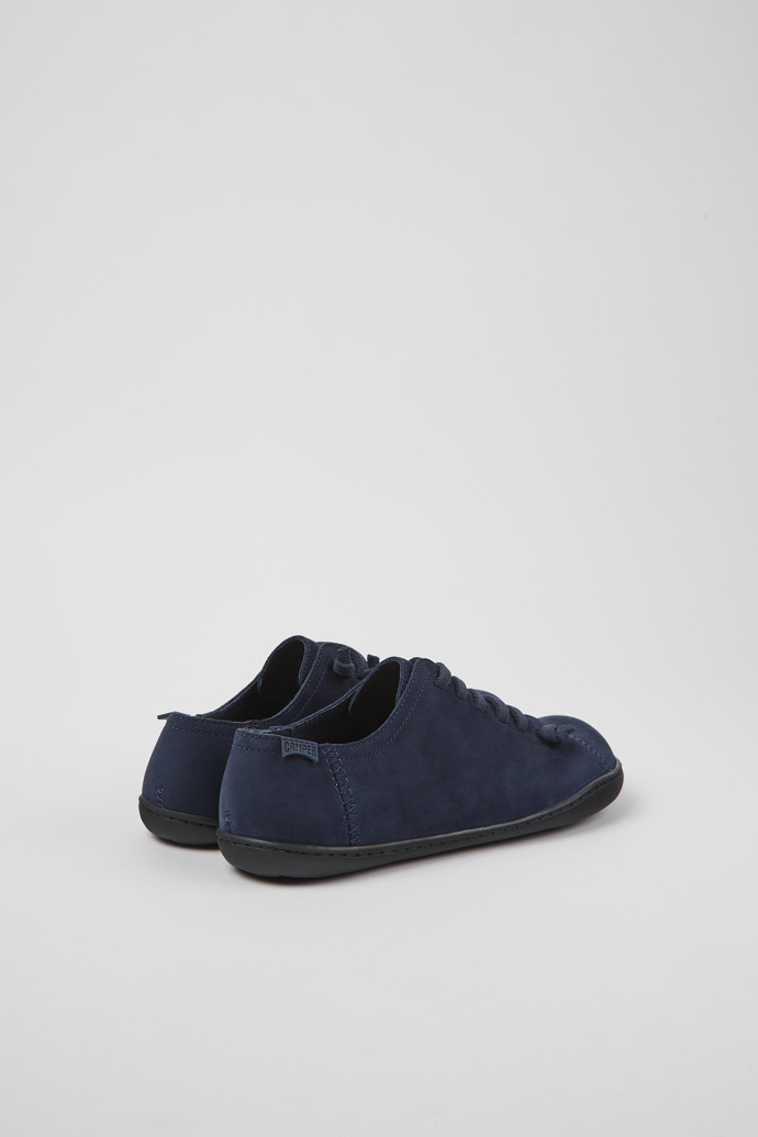 Back view of Peu Blue nubuck shoes for women