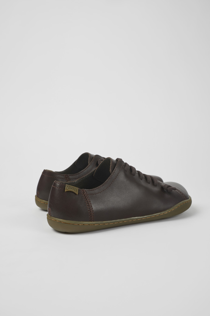 Back view of Peu Brown leather shoes for women