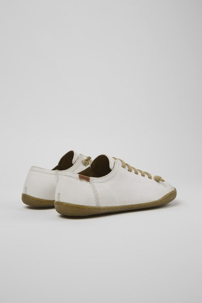 Back view of Peu White Leather Shoes for Women
