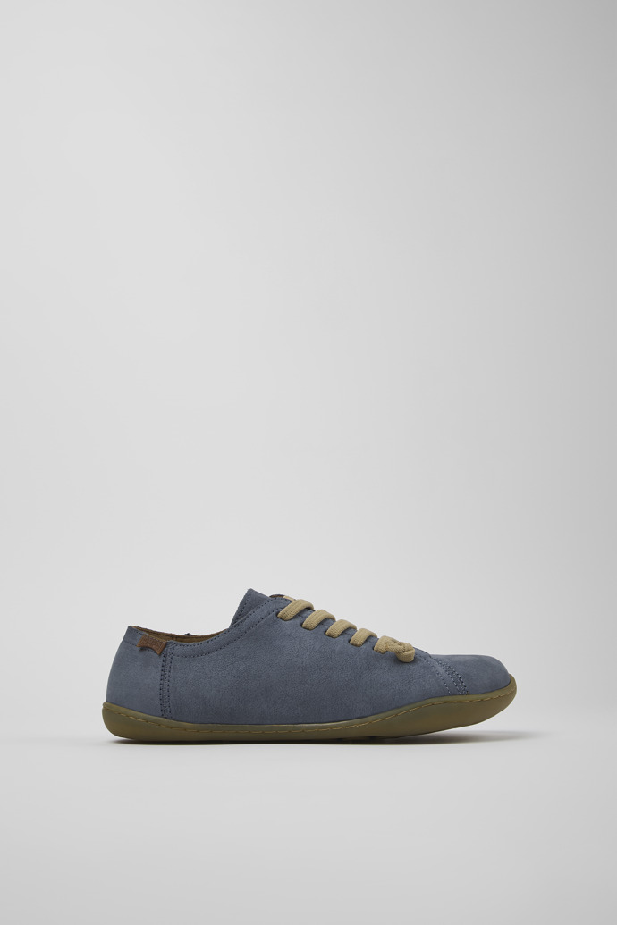 Image of Side view of Peu Blue Nubuck Shoes for Women