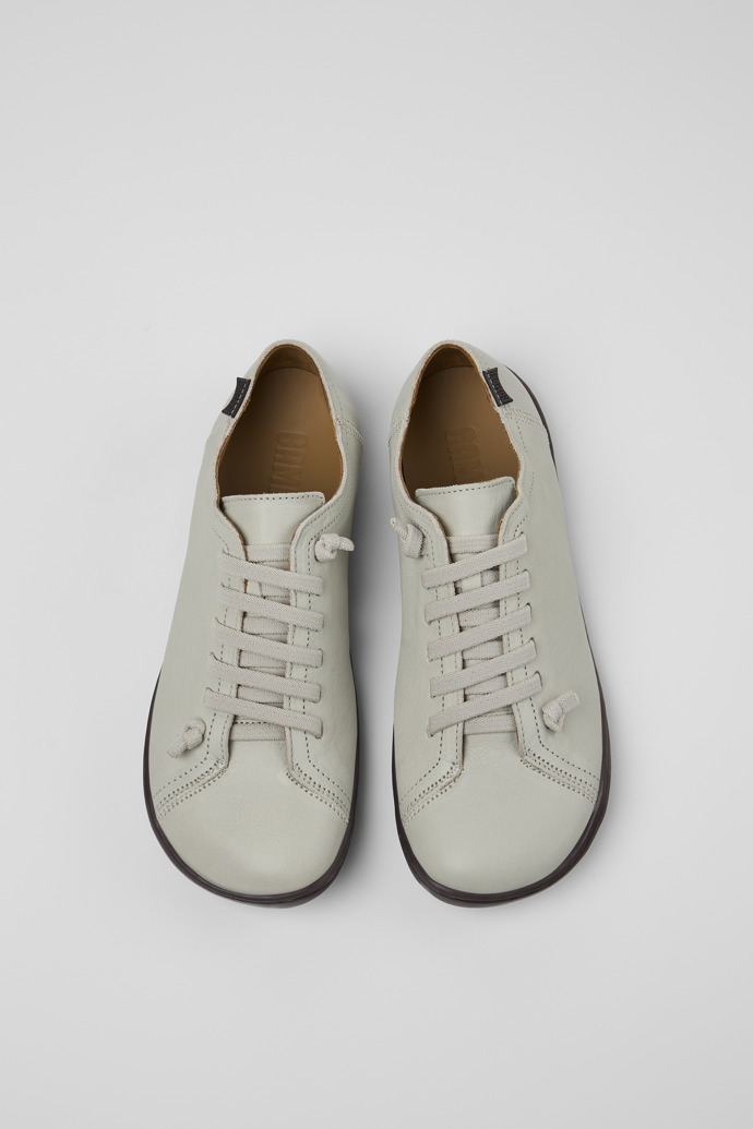 Overhead view of Peu Gray Leather Shoes for Women