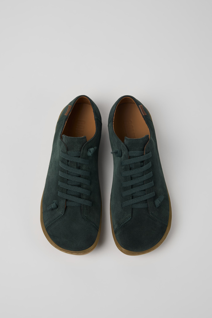 Peu Chaussures en nubuck vert pour femme