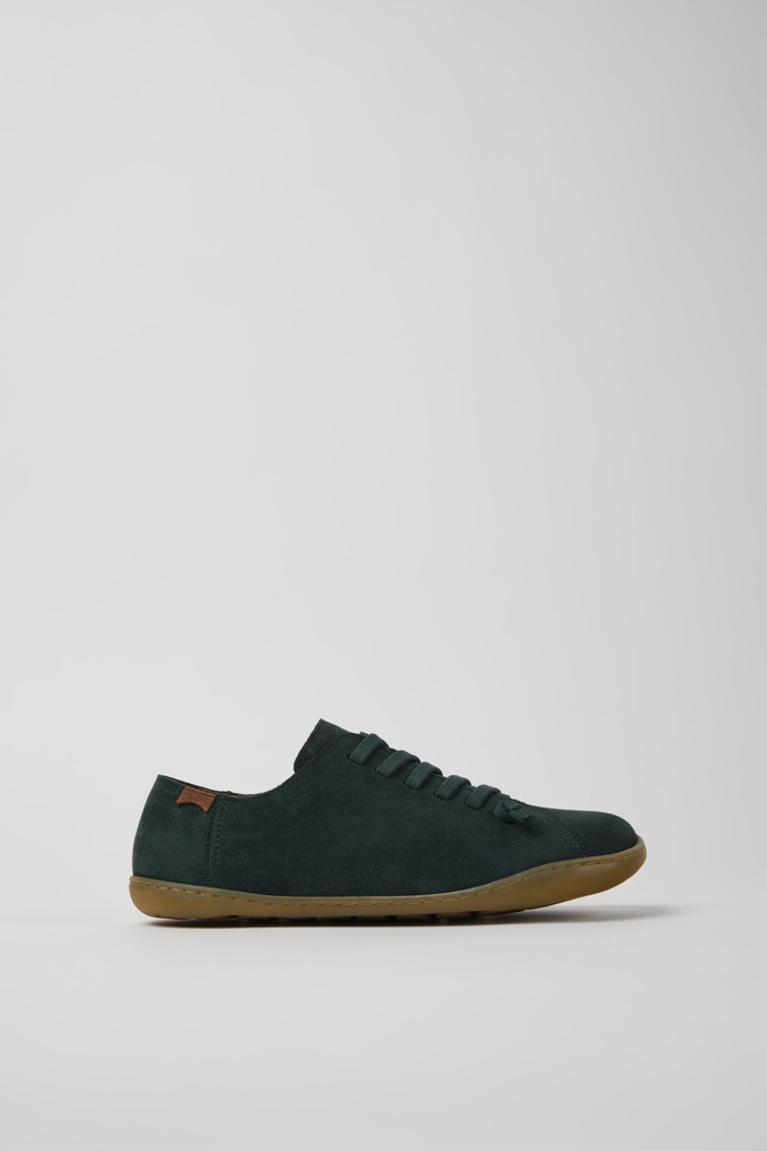 Side view of Peu Green Nubuck Shoes for Women