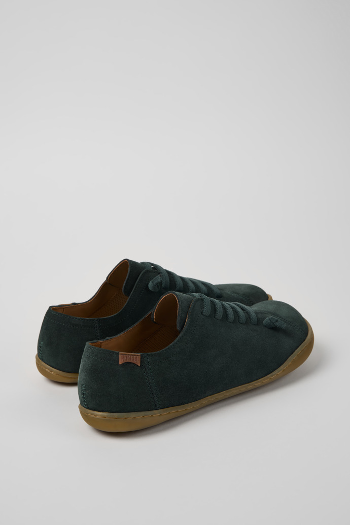 Back view of Peu Green Nubuck Shoes for Women