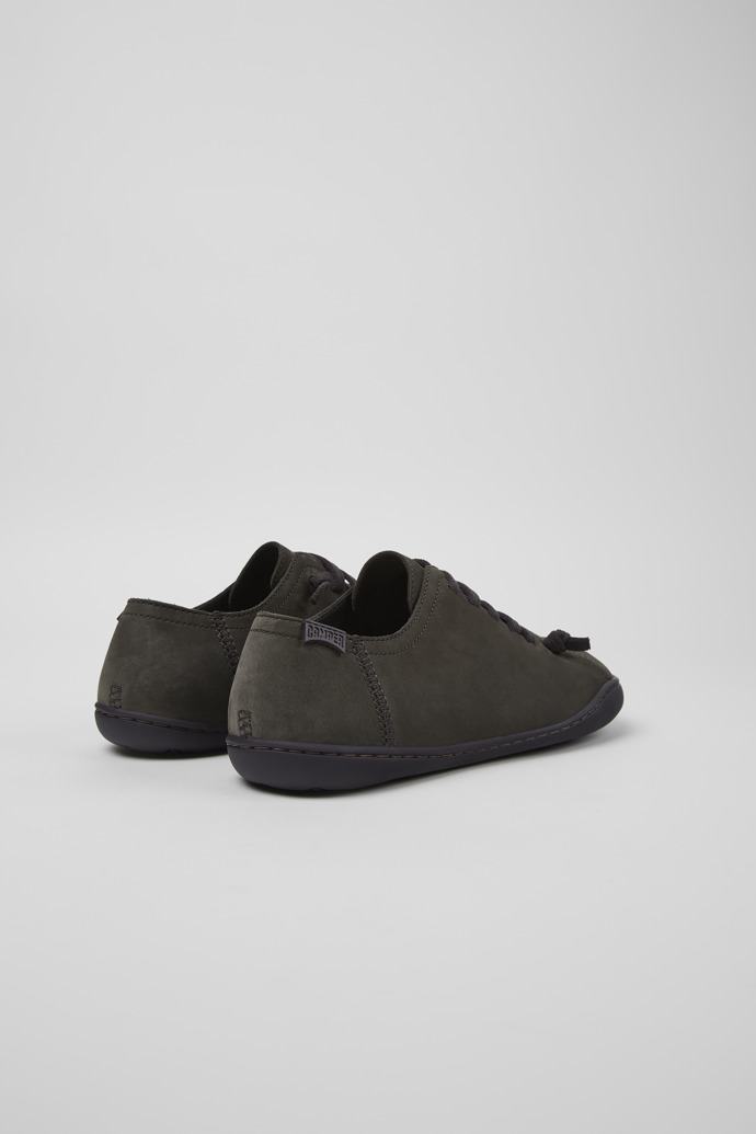 Back view of Peu Gray Nubuck Shoes for Women