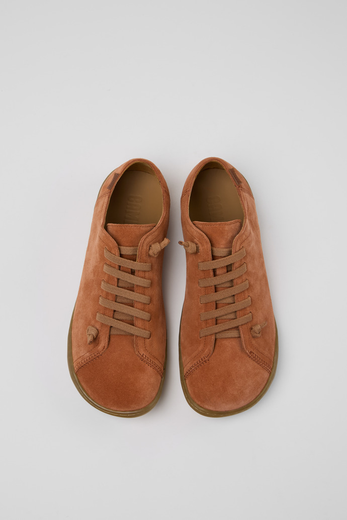 Overhead view of Peu Red Nubuck Shoe for Women.