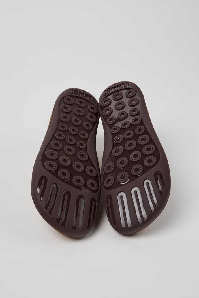 The soles of Peu Brown Leather and PET Shoes for Women.