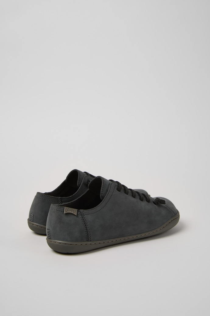 Back view of Peu Gray Leather Shoe for Women.