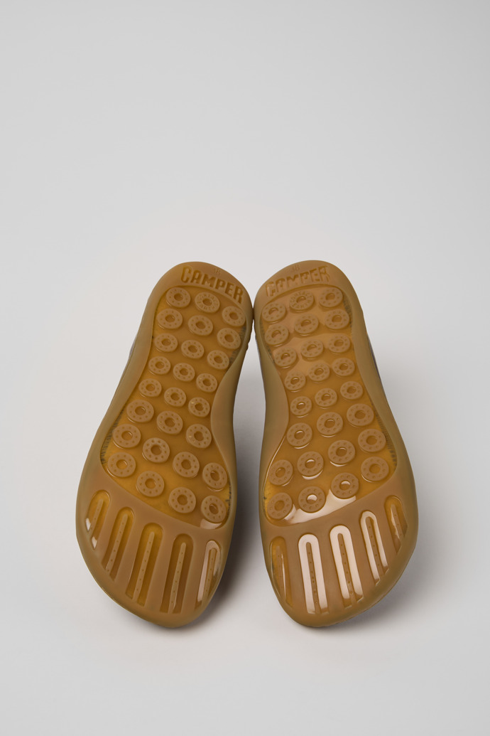 The soles of Peu Burgundy Leather Shoes for Women.