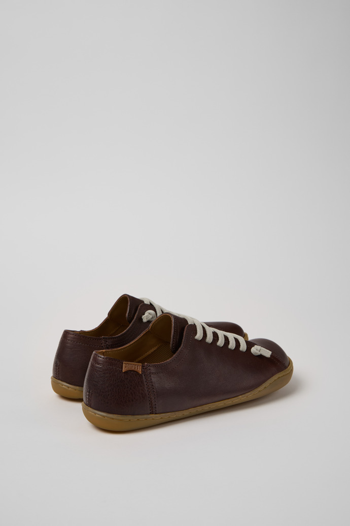Back view of Peu Burgundy Leather Shoes for Women.