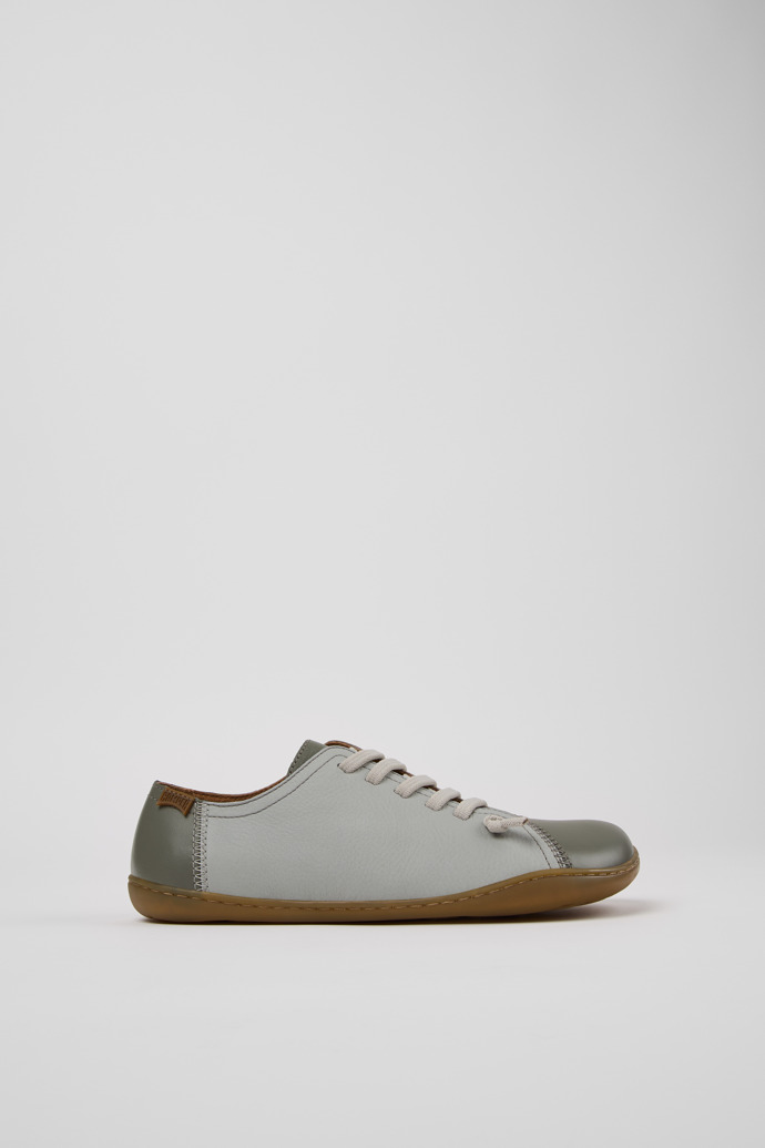 Side view of Twins Black Leather Shoes for Women.