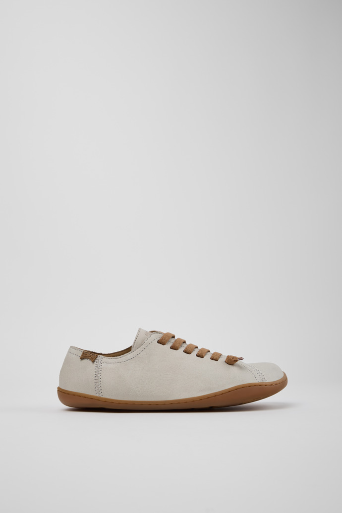 Side view of Peu Beige Leather Shoes for Women.