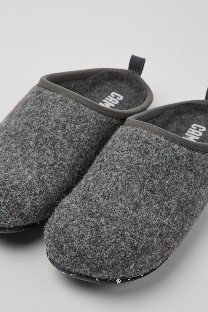 Close-up view of Wabi Grey slippers for Women