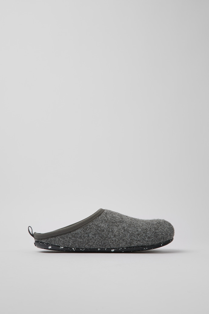Side view of Wabi Grey slippers for Women