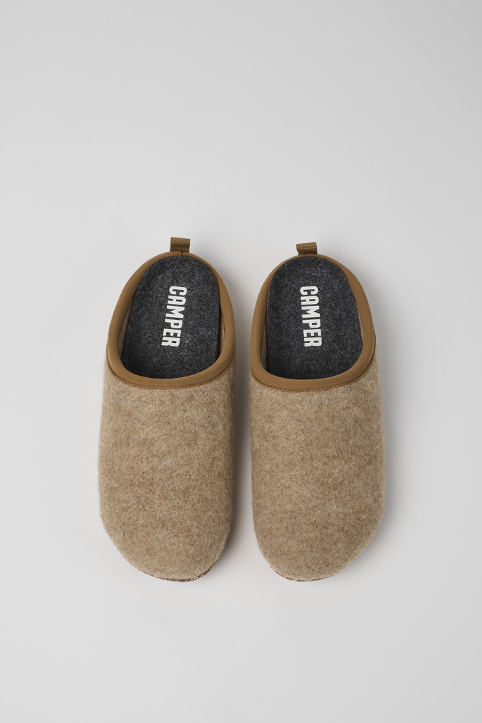 Overhead view of Wabi Brown Slippers for Women