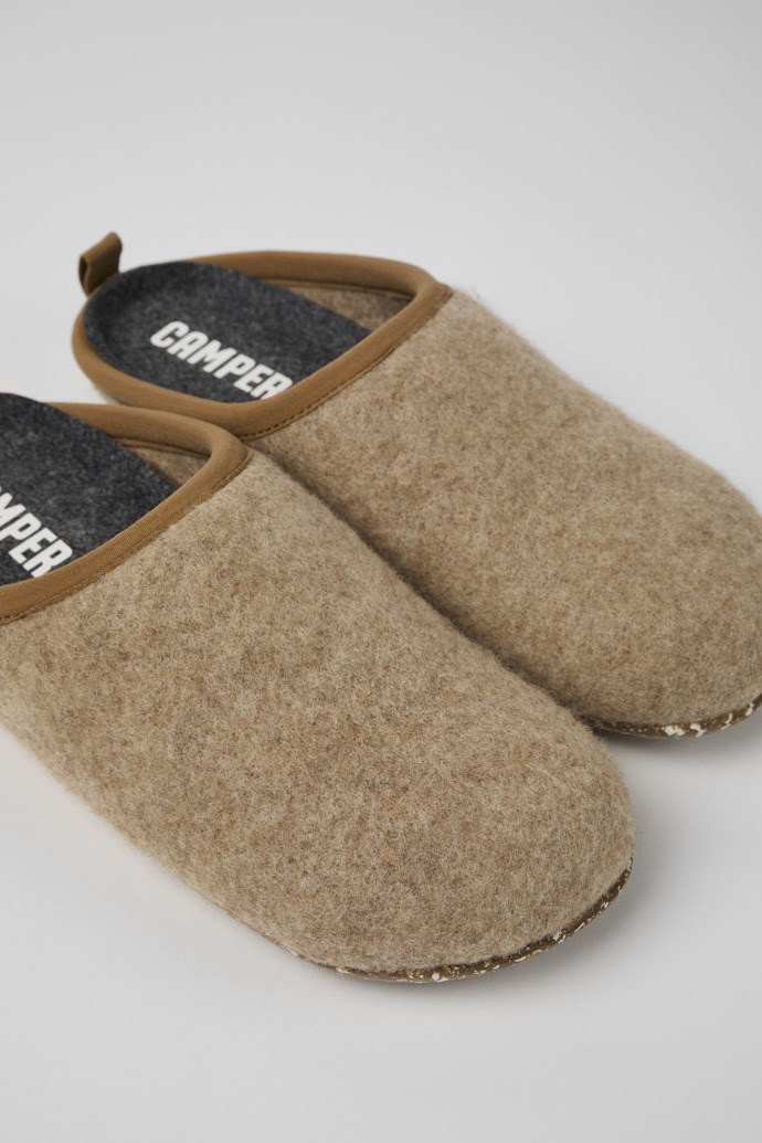 Close-up view of Wabi Brown Slippers for Women