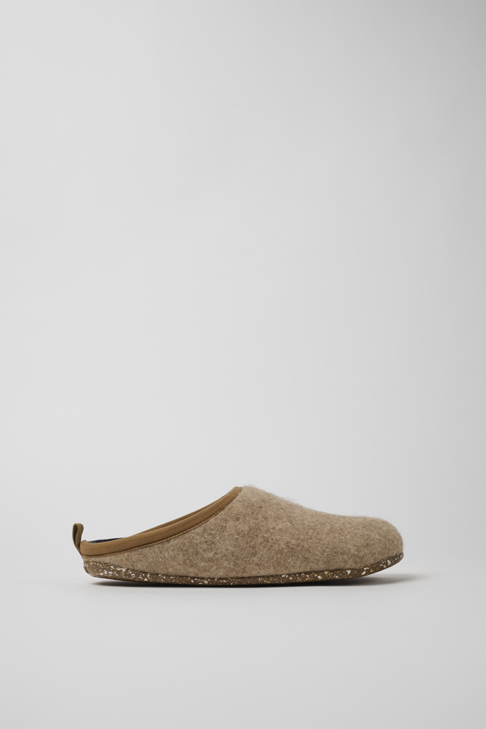 Image of Side view of Wabi Brown Slippers for Women