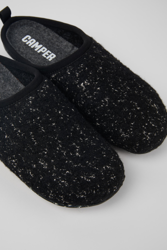 Close-up view of Wabi Black and white Slippers for Women