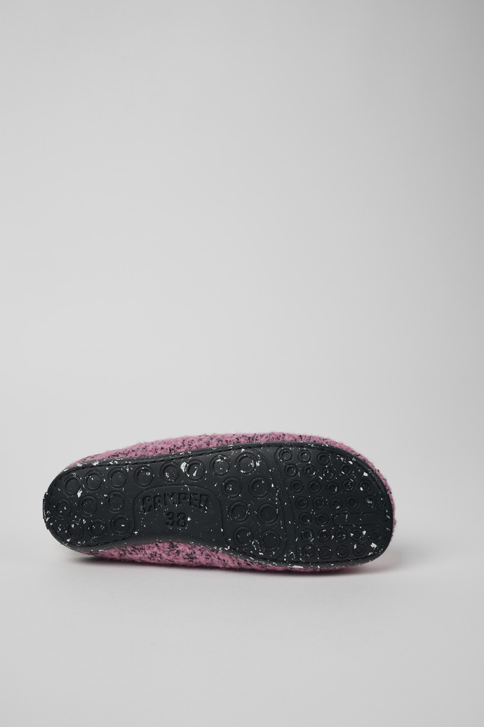 The soles of Wabi Pink Slippers for Women