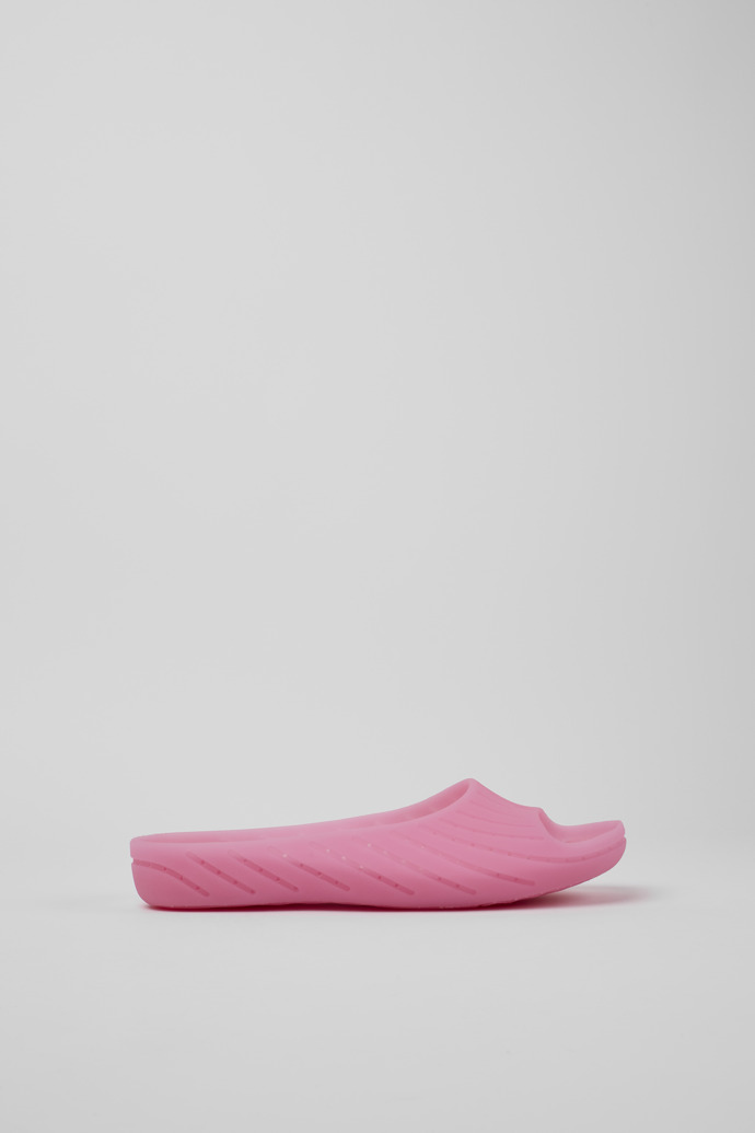 Side view of Wabi Pink monomaterial sandals for women