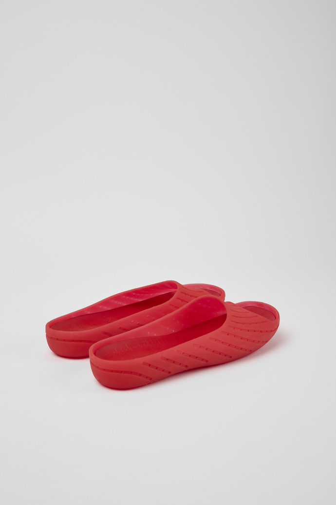 Back view of Wabi Red monomaterial sandals for women