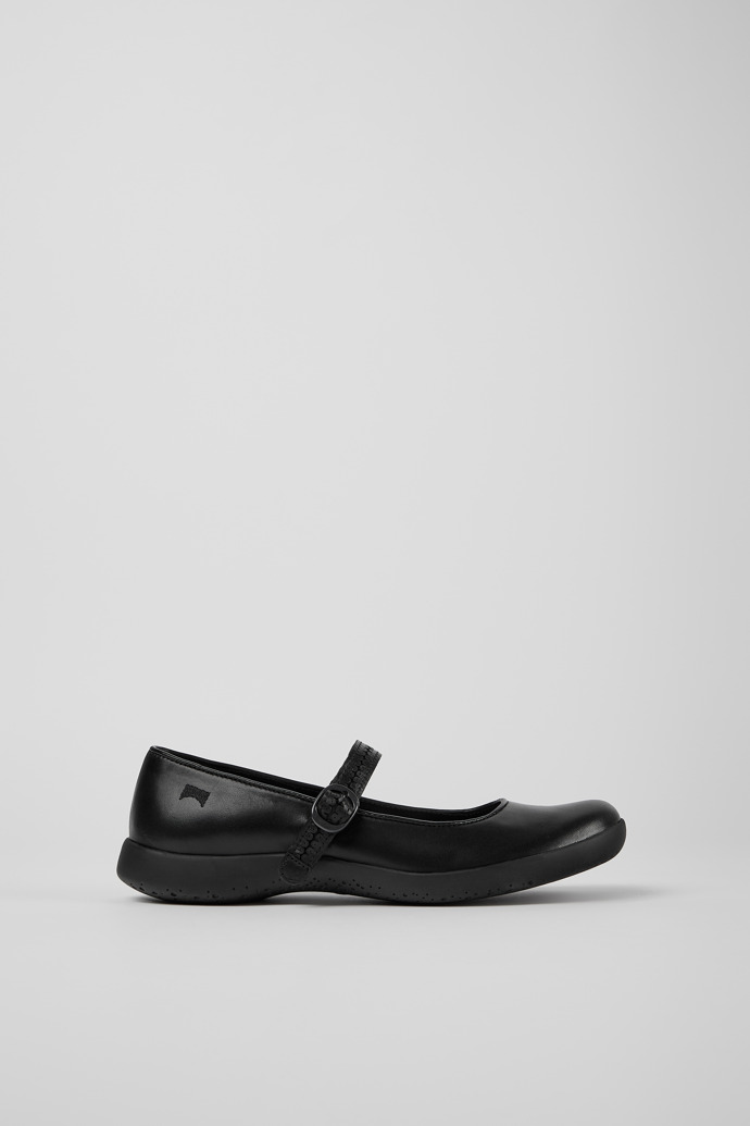 Image of Side view of Spiral Comet Black Ballerinas for Women
