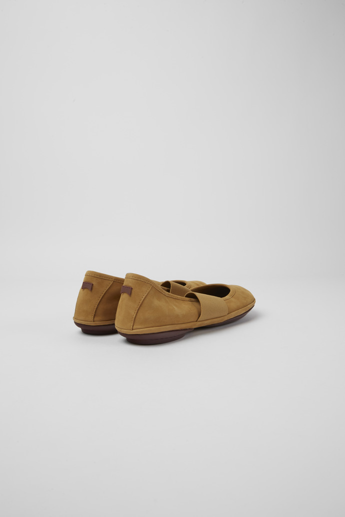 Back view of Right Brown nubuck shoes for women