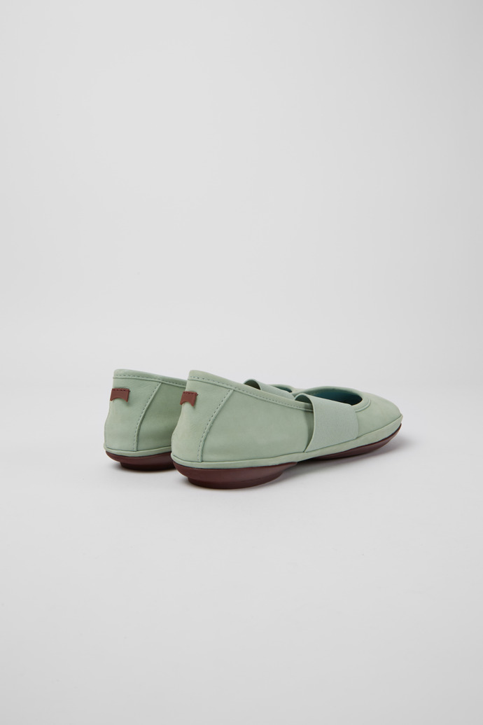 Back view of Right Green nubuck shoes for women