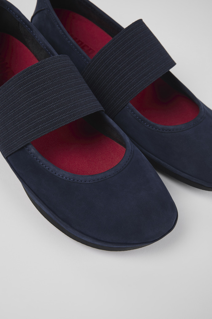 Close-up view of Right Blue Nubuck Mary Jane for Women