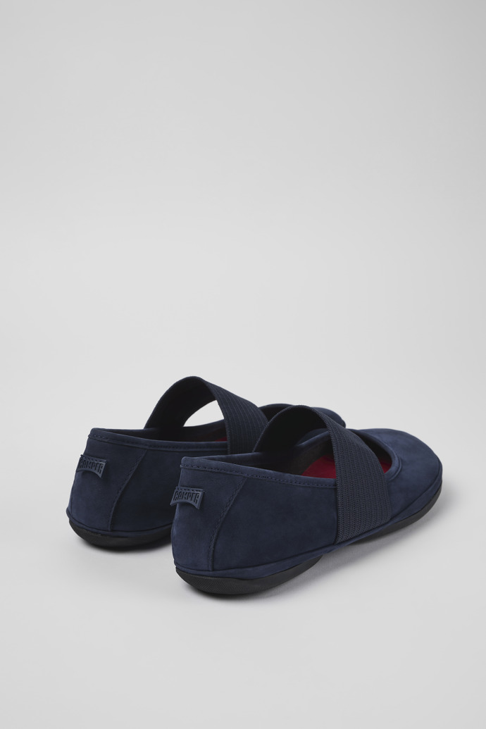 Back view of Right Blue Nubuck Mary Jane for Women