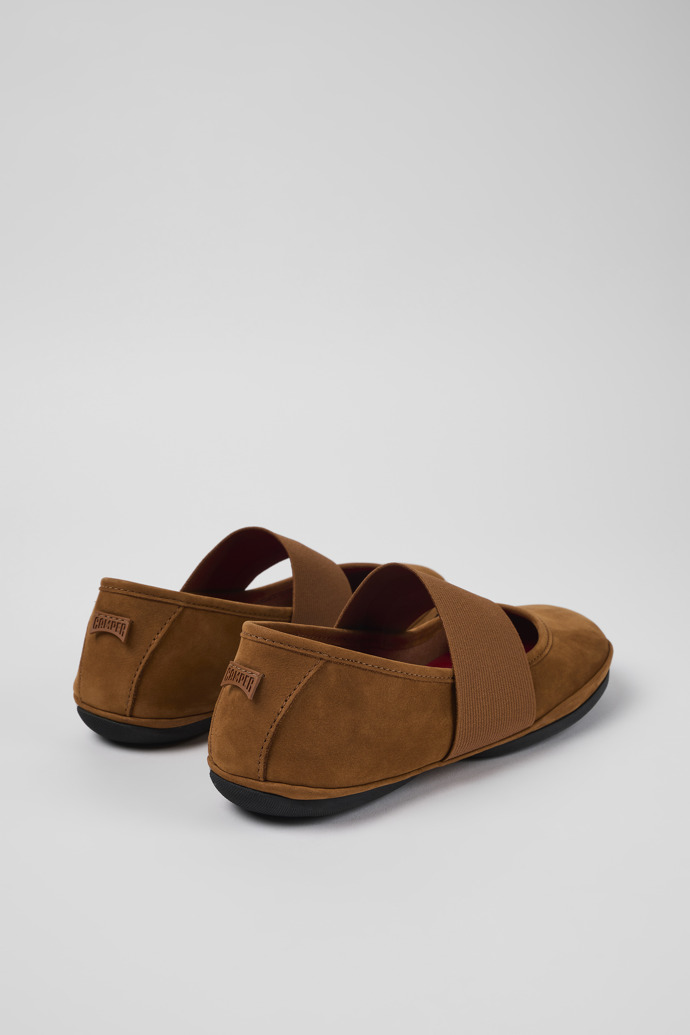 Back view of Right Brown Nubuck Mary Jane for Women