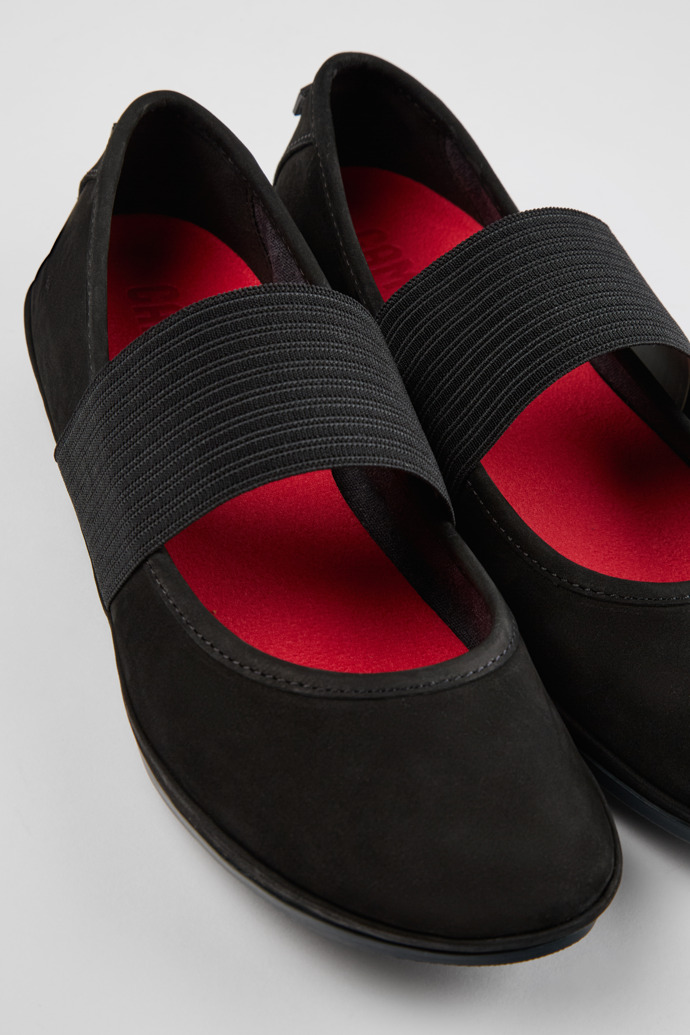 Close-up view of Right Black Nubuck Mary Jane for Women