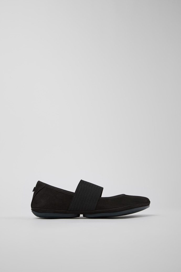 Side view of Right Black Nubuck Mary Jane for Women