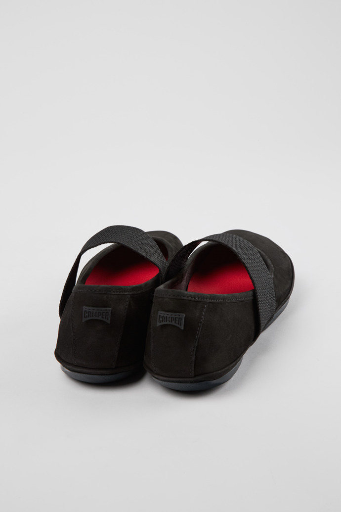 Back view of Right Black Nubuck Mary Jane for Women