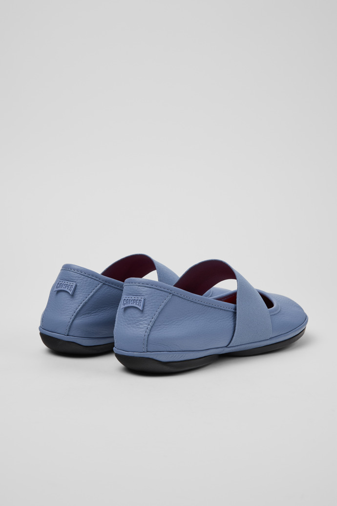 Right Nina Ballerines en cuir bleu pour femme.