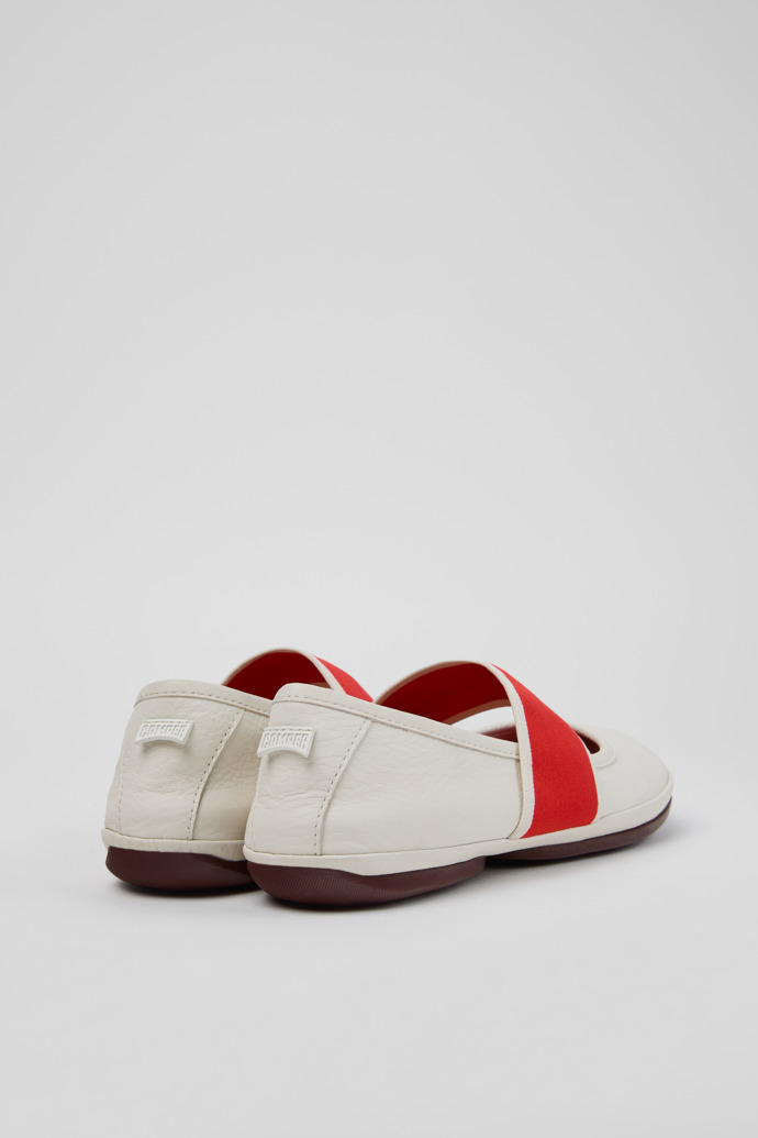 Right Nina Ballerine Da donna in pelle bianca.