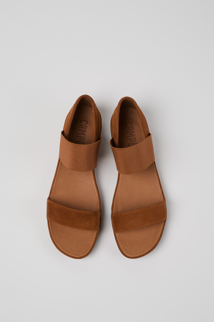 Right Sandales en nubuck marron pour femme.