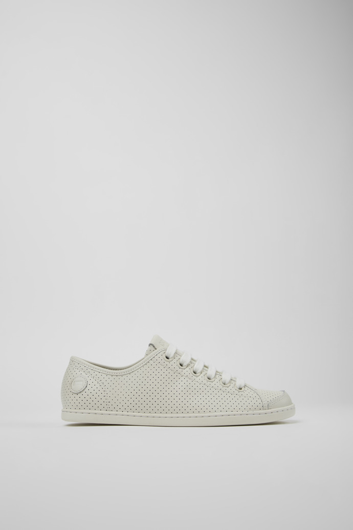 Side view of Uno White Sneaker for Women