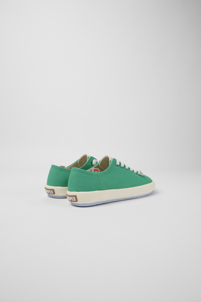 Back view of Peu Rambla Green recycled cotton sneakers for women