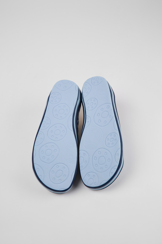 Peu Rambla Beyaz ve mavi renkli tekstil spor ayakkabı tabanları