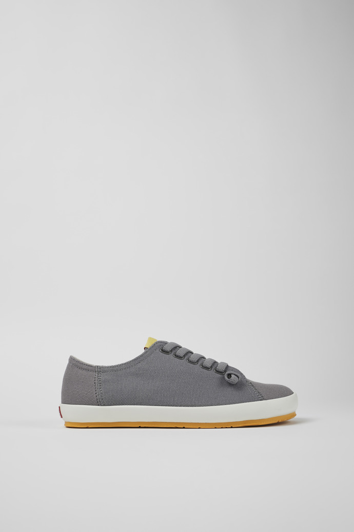 Image of Side view of Peu Rambla Gray Textile Sneaker for Women