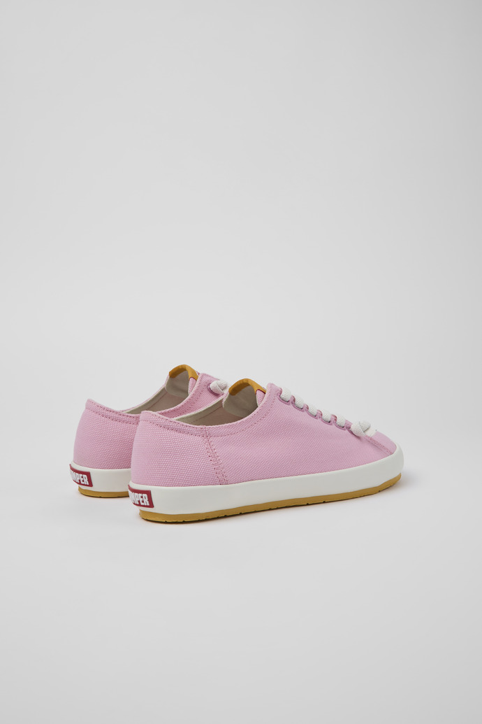 Back view of Peu Rambla Pink Textile Sneaker for Women