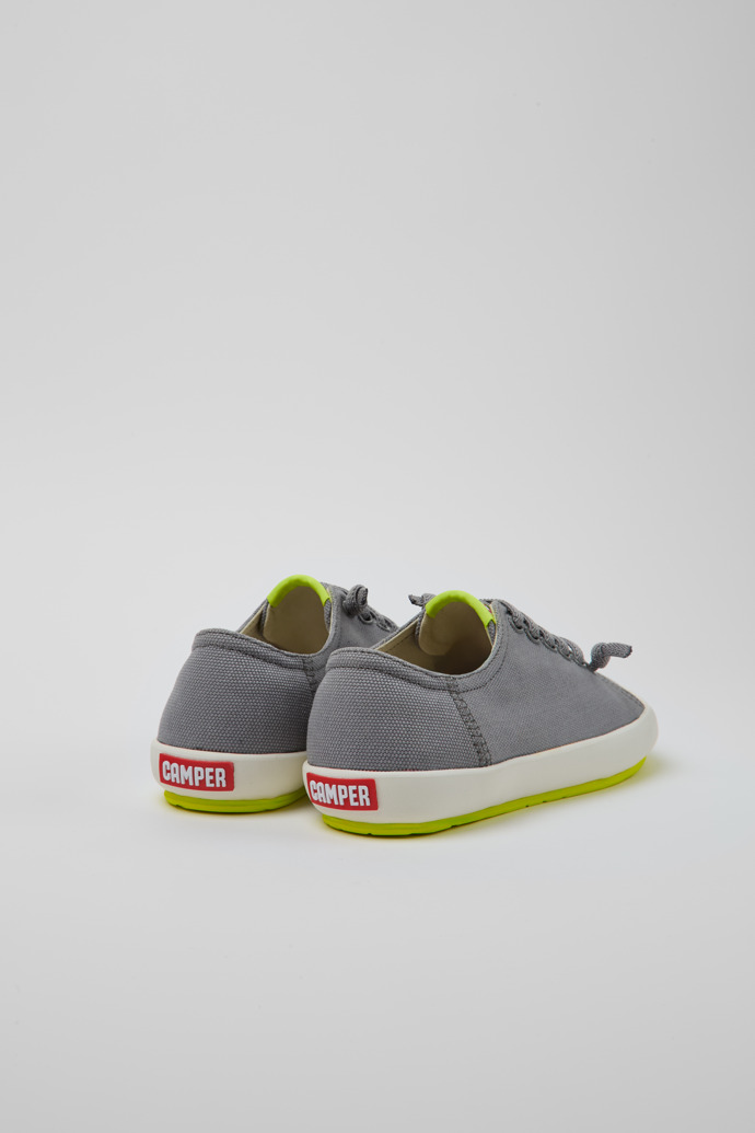 Back view of Peu Rambla Gray Recycled Cotton Women's Sneakers.