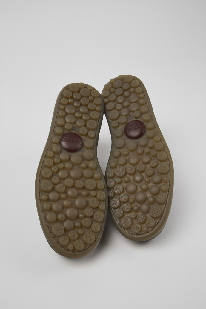 Pelotas Kadın için kahverengi deri ayakkabı tabanları